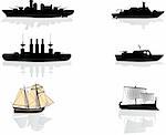 ships silhouettes