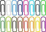 Diffrent color paper-clips for design