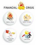 vector icons devoted to the topic "crisis"