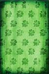 Grunge background with four-leafed clover for St. Patrick?s Day