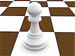 white pawn. 3D