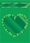 St. Patrick's Day Heart Shape Border Background