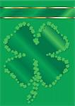 St. Patrick's Day Shamrock Shape Border Background