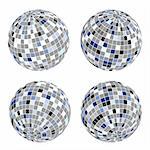 disco balls vector illustration