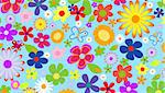 Spring flowers background vector illustration