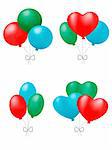 bunches of balloons. vector