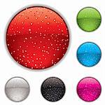 Gel button with sparkle spots and outer shadow in multi colors