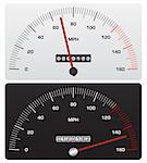 car speed gauge in two colors