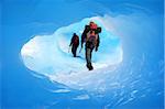 A Mountain climbers at Perito Moreno Glacier, Patagonia, Argentina