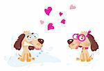 Dogs in love. Vector illustration. See more pictures in my portfolio!