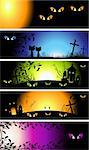 Halloween night banners