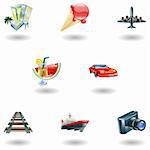 A travel and tourism web icon set