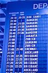 Depature schedule board in asian airport