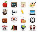 School And Education Icon Set