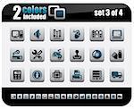 Web Icons Set. Steelo Series. Set 3 of 4.