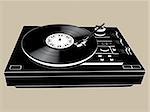 Vector image of a isolated vinyl DJ's deck.