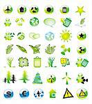 Collection of ecology and environmental icons