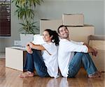 Happy Young Couple Moving House