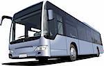 Blue Tourist bus. Coach. Vector illustration