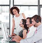 Business Callcenter mit Teamarbeit