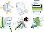 Detailed business related icon set