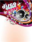 Abstract Music and Disco Colorful Flyer Background