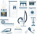 Set of home electronics related icons