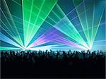 Disco Lights 02 - colored background illustration with laser effects as vector