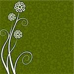 Conceptual illustration of flowers made out of recycling symbols. Graphics are grouped and in several layers for easy editing. The file can be scaled to any size.