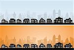 Residental City Skyline. Vector Image. City Collection.