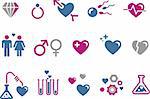 Vector icons pack - Blue-Fuchsia Series, s.valentine collection