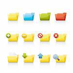 Set of icons in Adobe Ilustraitor EPS 8 format for multiple aplications.