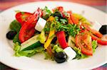 A healthy greek salad / background