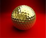 golf-ball on red background