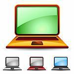 Stylish professional icon of the laptop for your site.