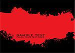 red and black ink splat background with room for copy