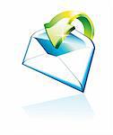 Threedimentional Email Icon with Reflection