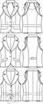 lady formal vest jacket in 3 style