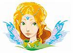 Fairy Girl, cartoon and vector fantasy character