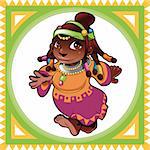 Afrikanisch, Frau, Vektor und Cartoon Charakter