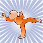 Yoga Position, cartoon and vector illustration