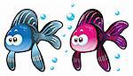 Two Fish - cartoon and vector characters