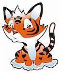 Baby Tiger, cartoon and vector character