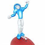 Football Player Concept And Presentation Figure In 3D