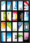 Colorful Abstract, Business, Music and Fantasy Background Card Collection - Set 1