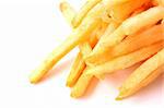 delicious french fries potatoes on white