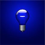 Lightbulb in blue. Available in jpeg and eps8 format.