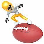 Football Concept And Presentation Figure In 3D