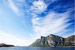 Mountains on a coastal landscape in northern Norway