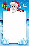 Christmas frame with Santa Claus 5 - color illustration.